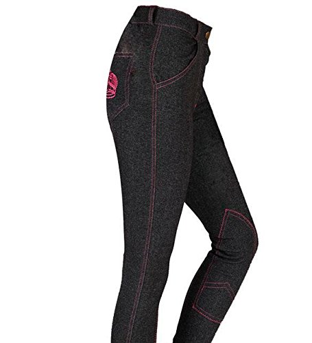 Childrens-Kids-Girls-Equestrian-Horse-Riding-Competition-Jumping-Crown-Stretch-Denim-Look-Jodhpurs