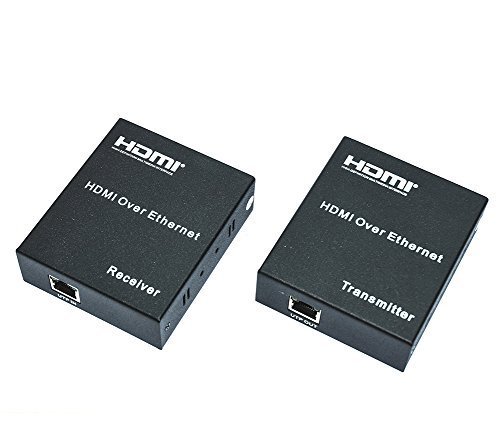 MP power ® HDMI Extender über CAT5/CAT6 Ethernet Kabel, LAN oder Router Verbindung für 1080p Full HD bis zu 100m mit HDMI Sender + Empfänger/Receiver, HDCP kompatibel