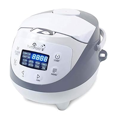 Yum Asia Panda Mini cuiseur à riz avec bol en céramique et Advanced Micom Fuzzy Logic (YUM-EN06) 4 fonctions de cuisson au riz, 4 fonctions multicuiseurs (0.63 Litre) - 220-240V UK/EU Power