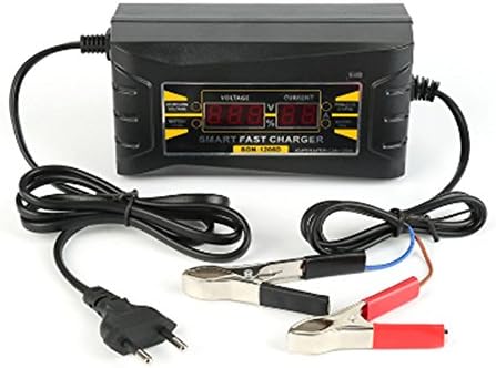 LED Intelligent Display Charger 6A 12V Full Automatic Car Motorcycle Battery Charger 110V to 220V Intelligent Fast Power Charging Wet Dry Lead Acid Digital LCD Display