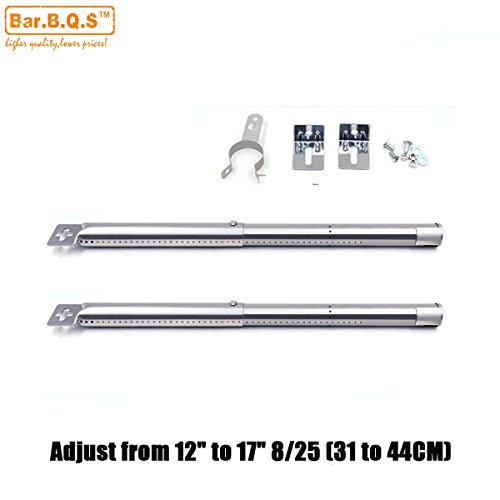 GFTIME (2 unidades) universal de acero inoxidable tubo recto Quemador de recambio (ajustable), 2.54dia Ajustar 31 cm de forma a 44 cm