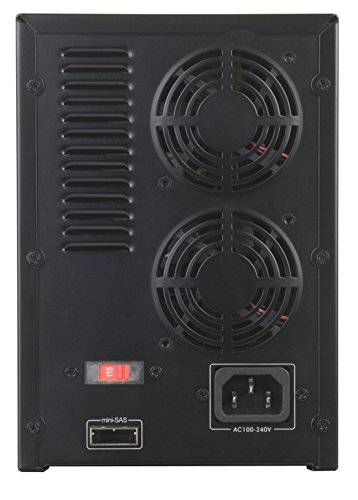 SilverStone SST-TS431S – Mini SAS Externes Festplatten-Gehäuse für 4 x 3,5″ SAS/SATA-HDDs oder SSDs mit integriertem Netzteil und 2 x 60 mm-Lüftern, schwarz - 5