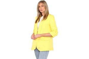 Zaif & Hari New Women Girls Jacket Blazer Frill Ruffle 3/4 Sleeve Ladies Front Open Duster Coat Size 8-26