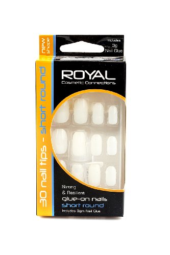 Royal 30 Glue-On Short Round Nails