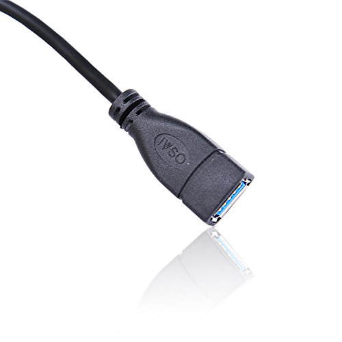 IVSO® Mikro USB 3.0 Host OTG Kabel/Adapter für Samsung Galaxy Note Pro 12.2/Galaxy Tab Pro 12.2 Tablet PC/Asus T100CHI Tablet, Samsung Galaxy Note 4 etc, Schwarz - 2