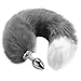 Produktbild Utimi Unique Anal Stopper Edelstahl Butt Plug glatte Anus Spielzeug mit Faux Fox Tail, konische Spitze