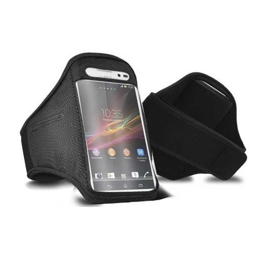 Preisvergleich Produktbild Tech Protect Sony Xperia Z1 Sports Gym Jogging Adjustable Armband Black Protective Case Cover by Tech Protect