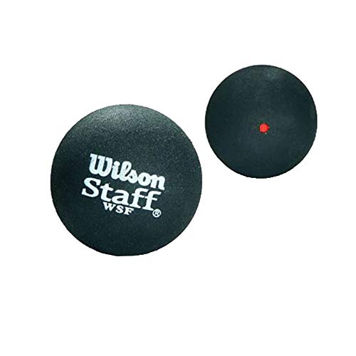 Wilson WRT617200 Balle de Squash, Staff, 1 Pièce, Rouge, Noir