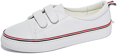 Ladola Womens Cushioning Hook-And-Loop Waterproof Flatform Red Urethane Walking Shoes - 3 UK