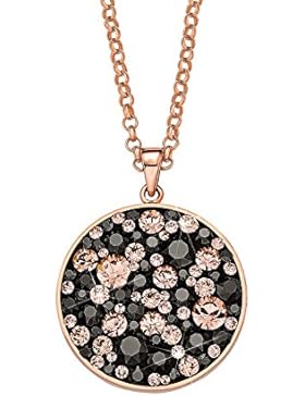 Noelani Damen-Kette mit Anhänger Swarovski Elements Messing rhodiniert Kristall weiß 80 cm - 509305