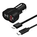Produktbild iVoler 42W Dual Ports Quick Charge 3.0 Type C Kfz Auto Ladegerät ,USB C Port mit Power Delivery & QC 3.0 für iPhone, Nintendo Switch, Samsung Galaxy, MacBook, Nexus, LG, HTC,Xiaomi, ASUS Zenfone