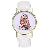 Hunpta@ Uhren, Armbanduhr Watch Zhou Lianfa Owl Illustration Watch Trendy Herren und Damen Quarzuhr