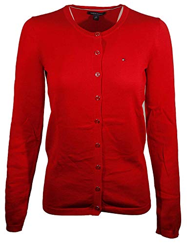 Preisvergleich Produktbild Tommy Hilfiger Womens Cardigan Sweater (Large, Red)