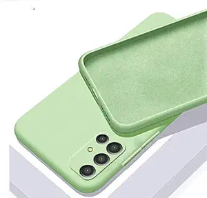 AE Mobile Accessories Back Case for Samsung M51 Liquid Silicone Silky-Soft Touch Full Body Protection Shockproof Cover Case (Green)