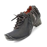  TMA SEELENlook Damen Halbschuhe, Echtleder, Perlschwarz, 38 EU