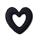 PIXNOR Hair Donut Beautiful Hair Bun Makers Heart Shape (Black)