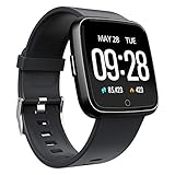 Macxy - Intelligente Uhr IP67 Wasserdichte Fitness Tracker-Puls-Monitor Blutdruck Frauen Männer Uhr Smartwatch für Android IOS [Männer]