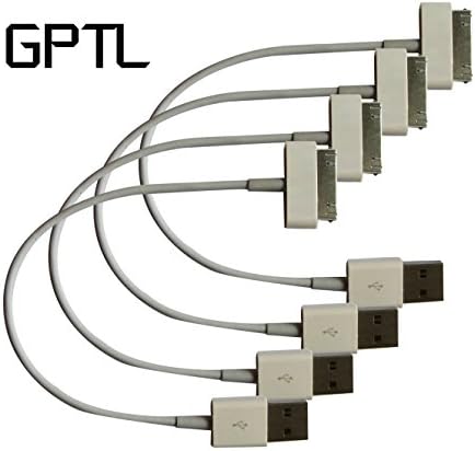 GadgetsPRO 30-pin to USB Cable for all Apple 30-pin devices - Short 0.2m/8in (4-pack)