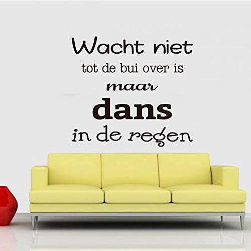 Preisvergleich Produktbild wukongsun Warten Sie Nicht auf Wandaufkleber Vinyl-Wandaufkleber Wandtattoo Artist Residence Dekoration schwarz 45x50cm