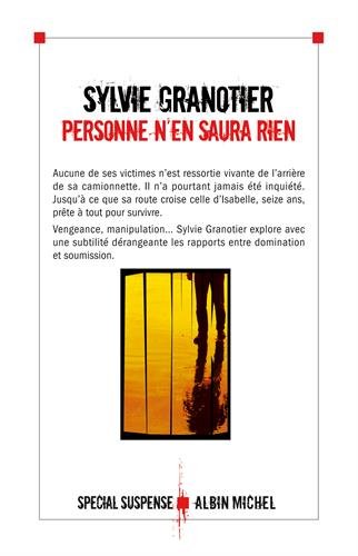 couverture de : Personne n'en saura rien