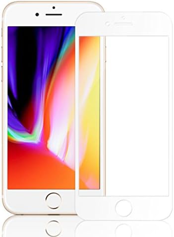For iPhone 8 plus Screen Protector, Vaxiuja 5D Full Coverage 9H HD Premium Tempered Privacy Glass Screen Protector for iPhone 8 plus, [White]