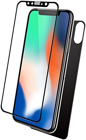 iPhone X Screen Protector, HWeggo iPhone X / 10 Front and Back Full Protection Tempered Glass [9H Hardness] [Anti-Scratch] Display Protector for iPhone X / 10 (2017)-Black