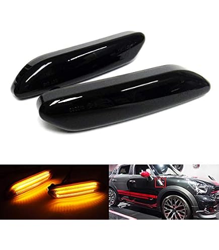 Lot De 2 Clignotants Latéraux LED Noirs Pour Mini Countryman R60 Paceman R61 2010-2016