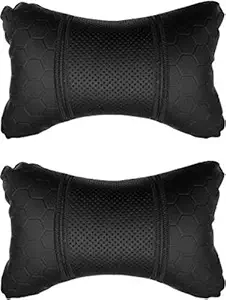 RONISH Black Football Print Rectangular Car Neckrest Pillow for Wagon R MPV