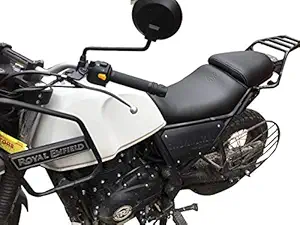 SaharaSeats Leather Royal Enfield Himalayan Cushion Motor Bike Seat Cover (Black)