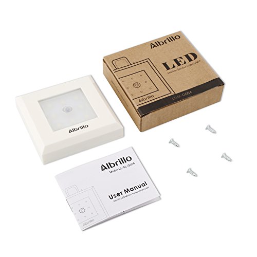 Albrillo Kabellos LED Nachtlicht mit Bewegungsmelder 8 LEDS Auto EIN/AUS - 8