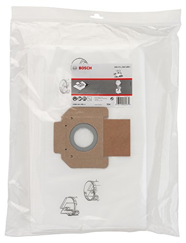 BOSCH Vliesbeutel, passend zu GAS 20 L SFC, GAS 15 L, GAS 1200 L Professional, 2605411229(5 Stücke) - 2