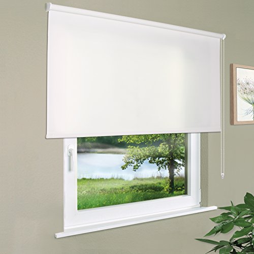 Restposten Sichtschutzrollo blickdicht – lichtdurchlässig / Weiß 140 x 230 cm (BxH) - 3