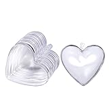 Outus Bath Bomb Mold Box Fillable Ornaments Heart Shape for DIY Wedding Party, Plastic, 5 Pairs