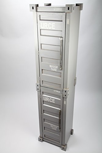 Preisvergleich Produktbild CD / DVD Schrank Retrolook 'Container' H 170cm