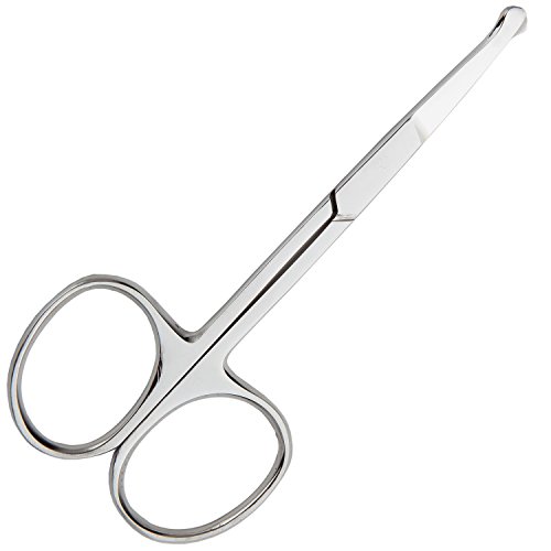 Precision Classic 3.5" Rounded Ear, Nose & Personal Grooming Scissors - Sharp For Getting The Job Done, Rounded To Prevent Nicks - Excellent for Beards & Sideburns