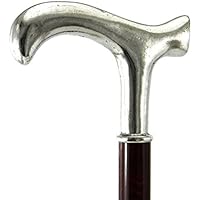 Bâton de marche,canne personnalisé bouton lisse en bois étain couleur argent vintage noir ou canne Braun Cavagnini Italy