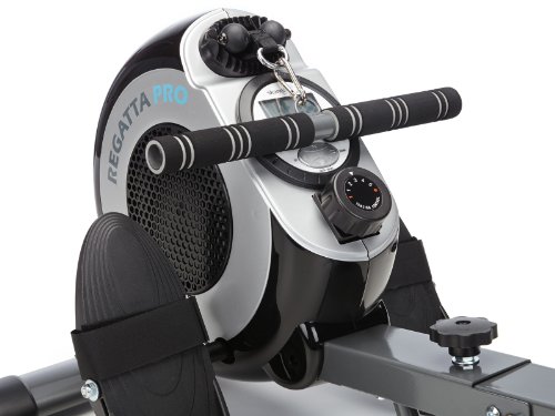 skandika Rudergerät Regatta Pro 5 Neptun SF-1140, Geräusch-/Wartungsarmes Bremssystem über Magnettechnologie, zusammenklappbar, Herzfrequenzanalyse und Multifunktionstrainingscomputer, schwarz - 9
