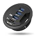 Produktbild HKFV USB3.0 Hub Hub mit Kartenleser 3-Port USB 3.0 HUB Adapter mit SD Kartenleser für PC/Tablet Mount in Desk