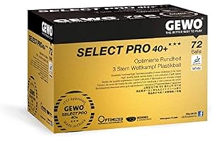 GEWO Ball Select Pro 40+ - Pelota de Ping Pong Unisex Adulto
