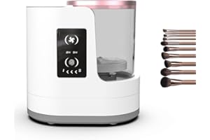 FROGETU Nettoyeur Pinceau Maquillage Électrique avec Sécheur,Nettoyeur Pinceau Maquillage,Nettoyeur de pinceaux de maquillage électrique 3 en 1,Lave Pinceaux Maquillage Électrique pour Plupart des Pinceaux