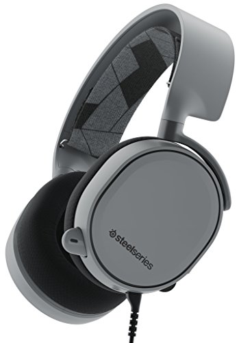 SteelSeries Arctis 3  Auriculares para juego  compatible con las plataformas PC  Mac  PlayStation 4  Xbox One  Nintendo Switch  Android  iOS  VR  color Gris  Slate Grey 