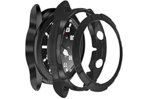 TenCloud Akcesoria kompatybilne z Samsung Galaxy Watch 3 45 mm, etui ochronne z pierścieniem, pętelka, przylepna osłona do smartwatcha Galaxy Watch 3 SM-R840 (czarne)