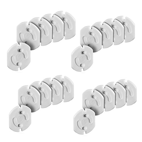 Maxima Trade 20 x Steckdosenschutz / Steckdosensicherung / Kinderschutz für Steckdosen 20 Stück / Farbe weiss