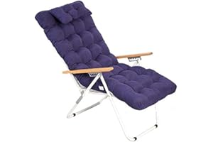 Cisne 2013, S.L. 1 COJIN Tumbona Acolchada. COJIN Silla de Playa con Respaldo y Almohada. Cojín Mecedora. Varios tamaños y Colores. (Azul, 150 x 55 cm)