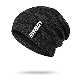 WISH CLUB Winter Beanie Slouch Hat Warm Soft Fleece Lining Knit Hats Unisex Stre