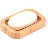 Bambu Katı Sabunluk Mutfak Banyo Ahşap Sabun Kutusu Oval Delikli Model Bambu Sabunluk 1 Adet