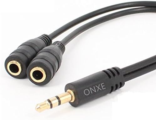 6FT Gold Plated 3.5mm Stereo Jack Splitter Cable Adapter Connectors ,3.5mm Male to 3 X Female for Connecting External Speakers or use both Output for External Speakers(2M)