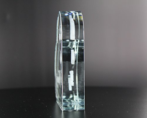 VIP-LASER 3D Glaskristall Herz incl. kostenloser Gravur mit zwei Wunschnamen Größe L (60x60x18mm) - 3