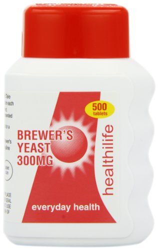 Preisvergleich Produktbild Healthilife 300 mg Brewers Yeast 500 Tablets - 2-Pack