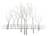 81cm x 100cm Nuevo - pared de metal de la decoración del arte - Escultura - Escena del árbol de gran gris Invernal